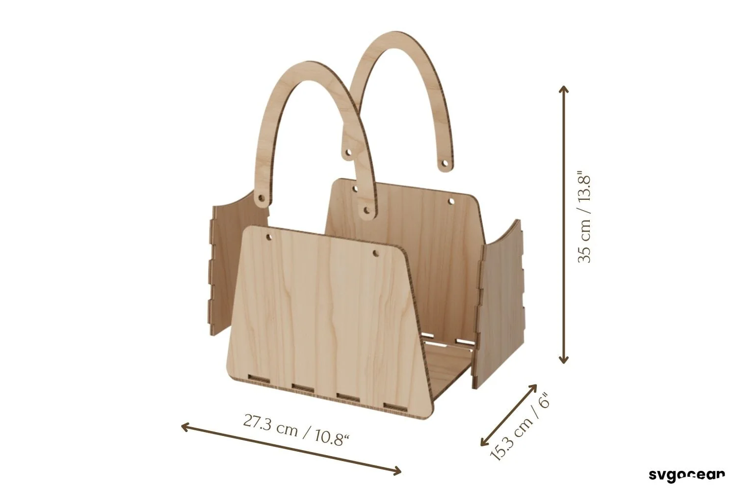 3D Flower Basket Laser Cut Bundle - Image 6