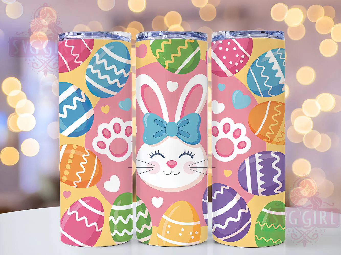 3D Puffy Bunny Egg Tumbler, Easter Egg Tumbler, Puffy Bunny Wrap, Stylish 20oz Wrap, Sublimation Design, Trendy Gift Idea, Inspirational Easter Tumbler