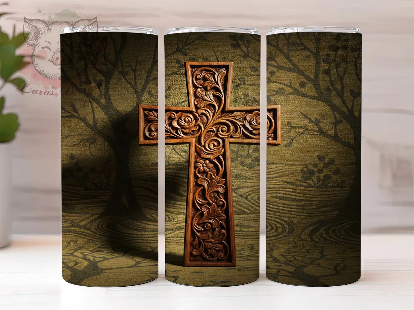 3D Rustic Faith Cross Tumbler, Christian Cross Tumbler, Stylish 20oz Wrap, Sublimation Design, Trendy Gift Idea, Faith Cross Wrap, Inspirational Rustic Tumbler