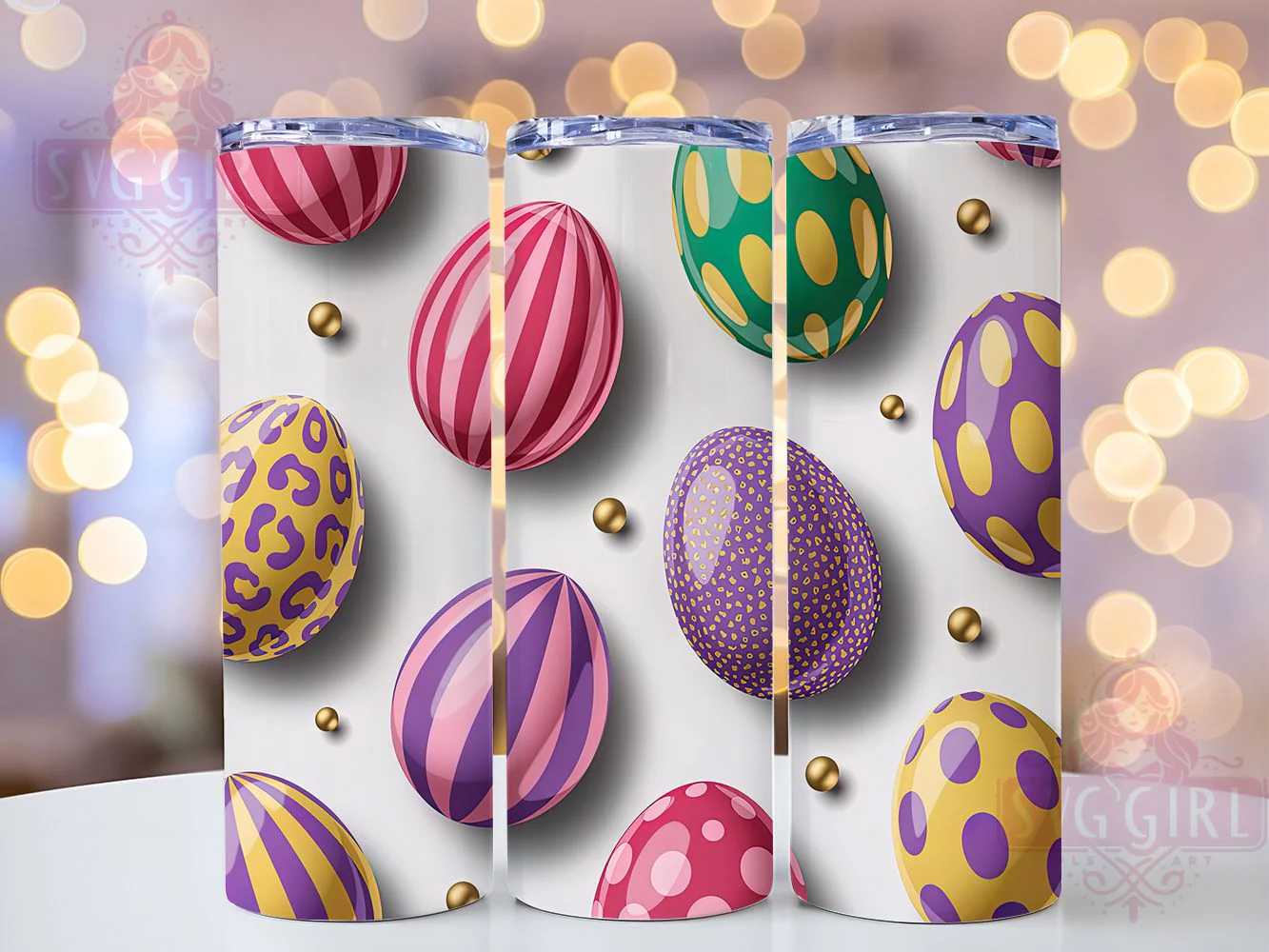3D Sparkly Easter Egg Tumbler, 3D Puffy Tumbler, Inflated Easter Egg Wrap, Stylish 20oz Wrap, Sublimation Design, Trendy Gift Idea, Inspirational Easter Tumbler