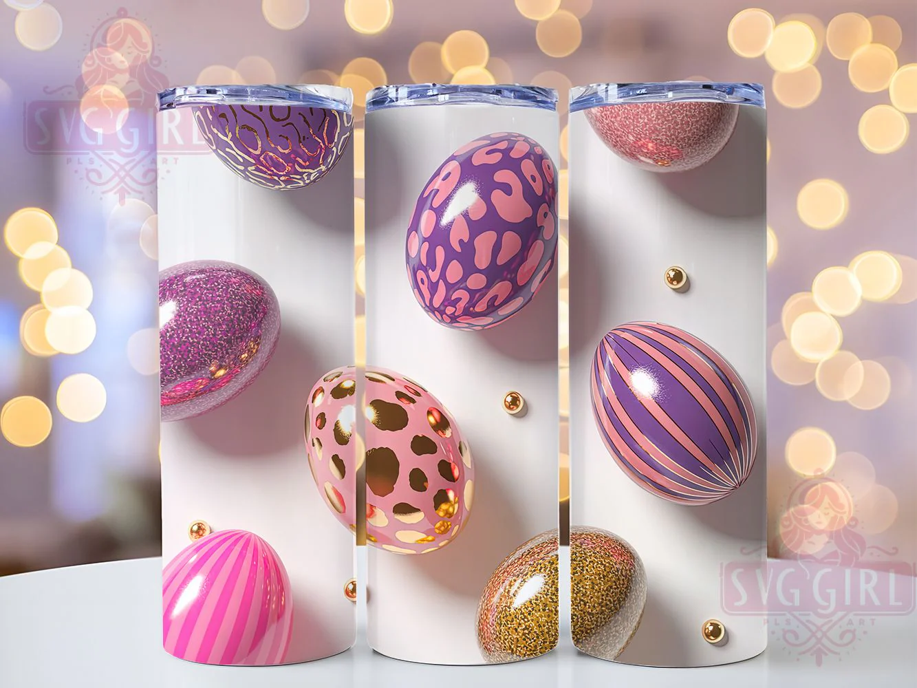3D Sparkly Easter Egg Tumbler, 3D Puffy Tumbler, Inflated Easter Egg Wrap, Stylish 20oz Wrap, Sublimation Design, Trendy Gift Idea, Inspirational Easter Tumbler