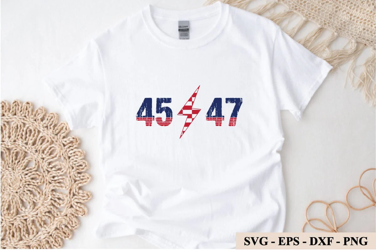 45 47 Trump 2024 SVG, Trump 2024 Png, President Trump, Digital Design for T-Shirts, Cricut & Silhouette, Digital Download, Instant Download - Image 3