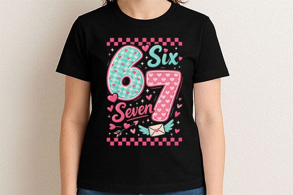 6 7 Valentine Numbers PNG - Image 2