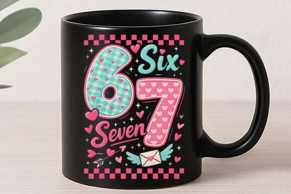 6 7 Valentine Numbers PNG - Image 4
