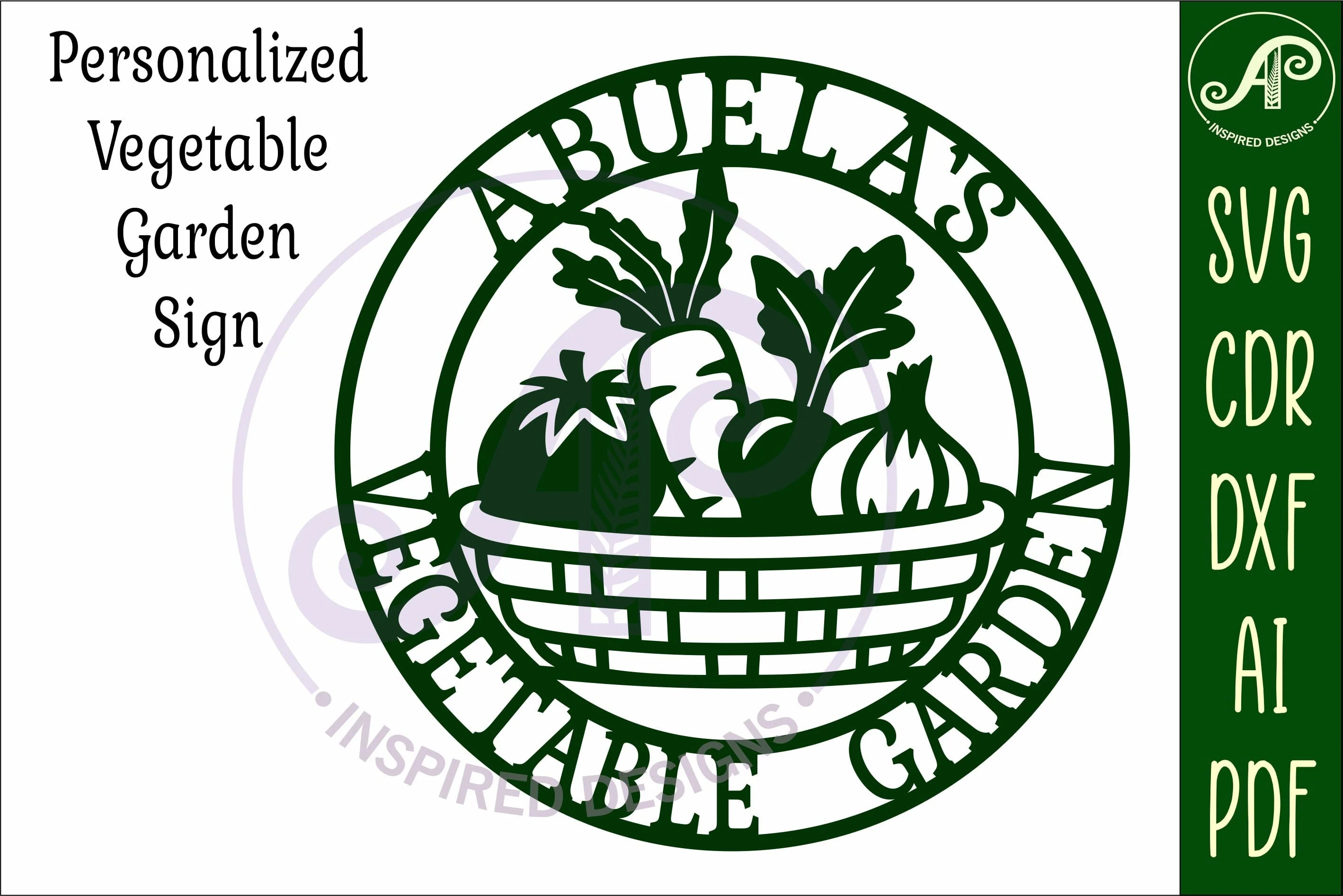 Abuela's Vegetable Garden Sign SVG, Laser Cut Vegetable Gar - Image 3