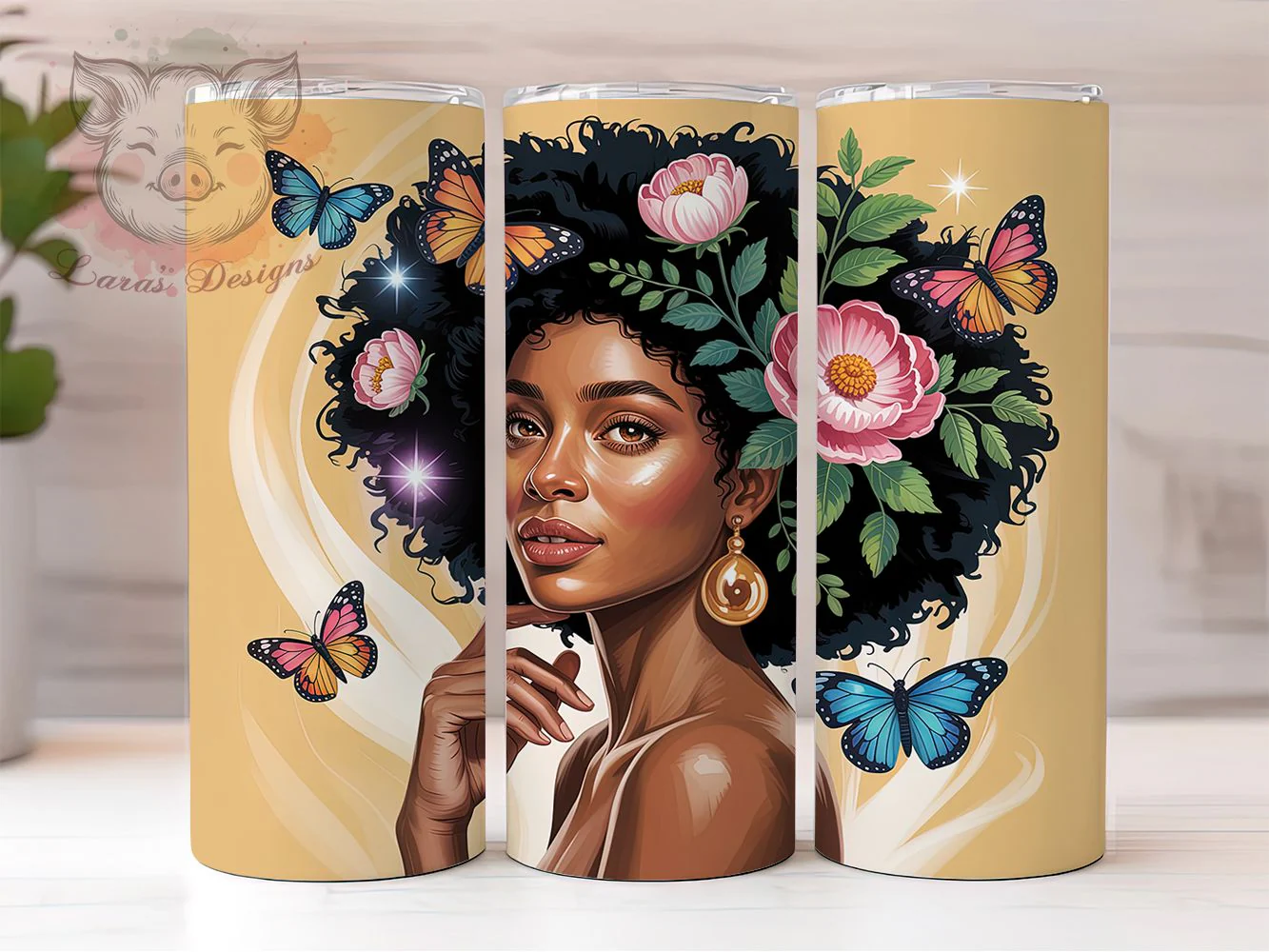 Afro Melanin Black History Tumbler, Black Women, Black History Month, Cultural Pride, Empowerment Art, Tumbler Wrap, Sublimation Design
