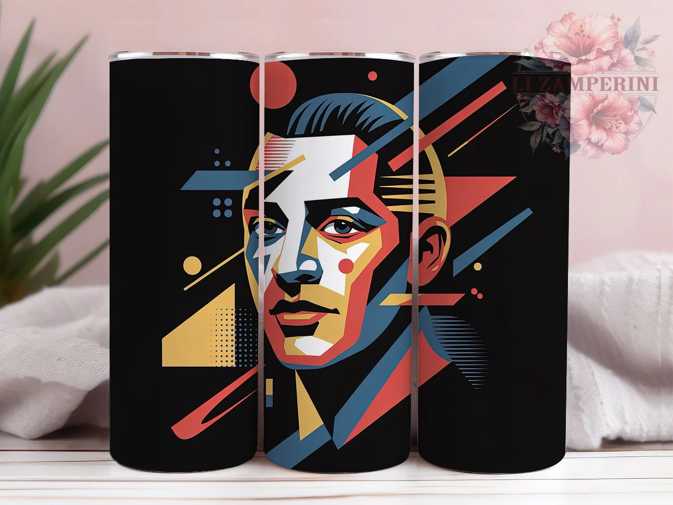 Afro Minimalist Abstract Tumbler Wrap, Minimalist Style, Modern Design, Ethnic Theme, Abstract Pattern, Tumbler Wrap, Sublimation Design