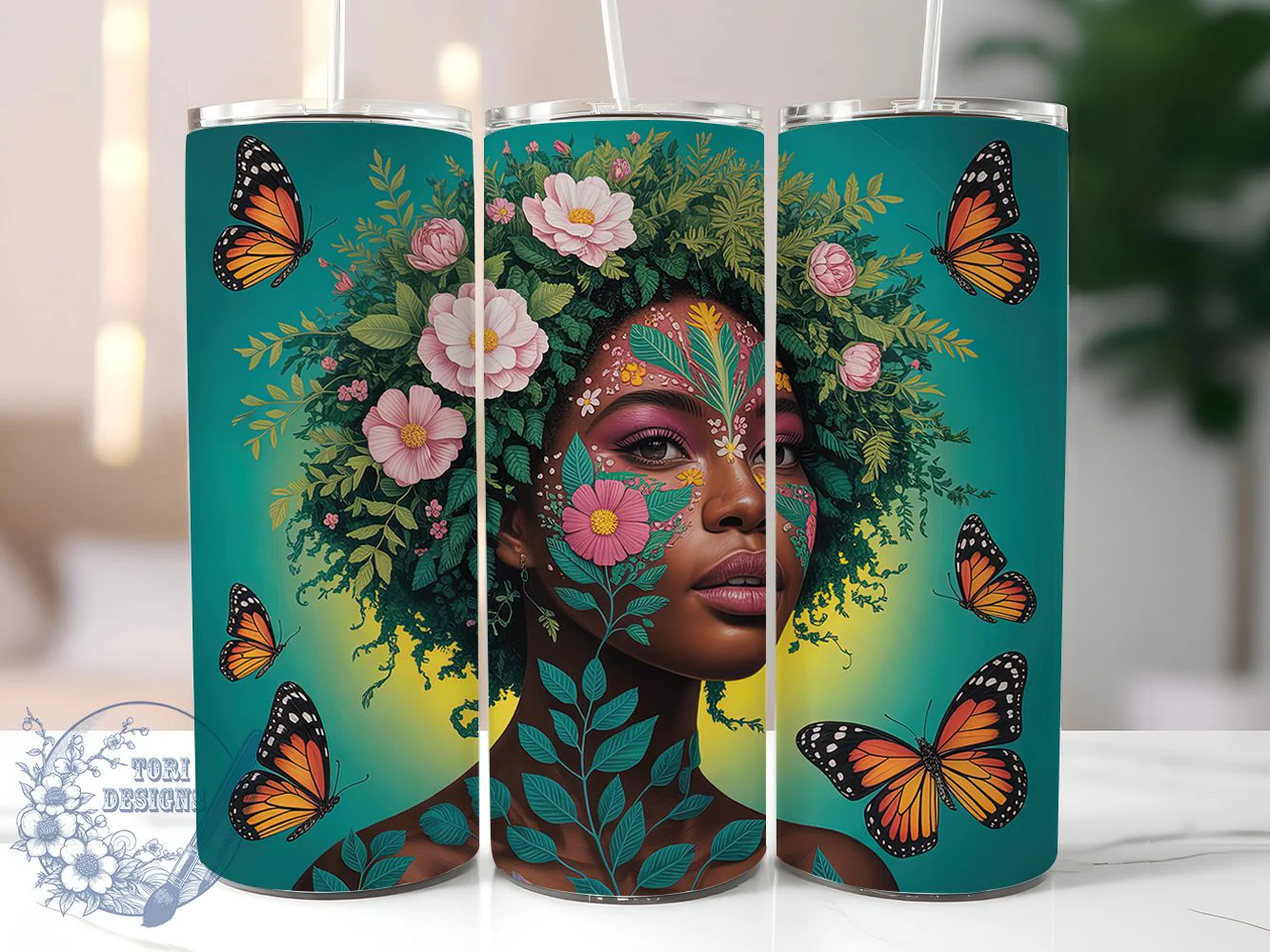 Afro Queen Cultural Tumbler, Afro Girl, Black Girl, Afro Queen, Cultural Design, Tumbler Wrap, Sublimation Design