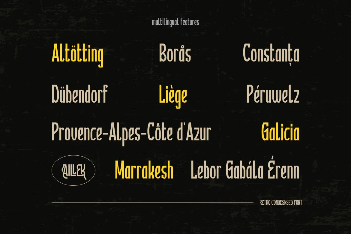 Aillek | Retro Condensed Font - Image 6