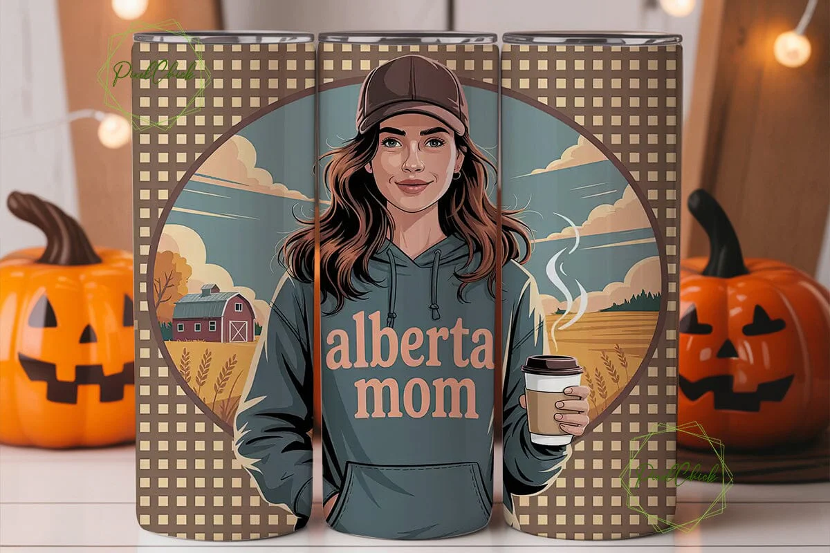 Alberta Mom Fall 20oz Tumbler Wrap - Image 2