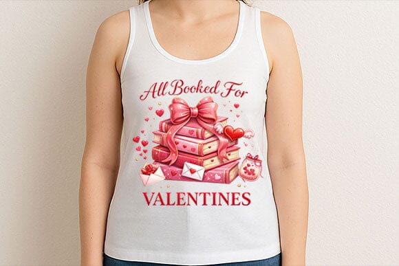 All Booked for Valentines Book Lover PNG - Image 3