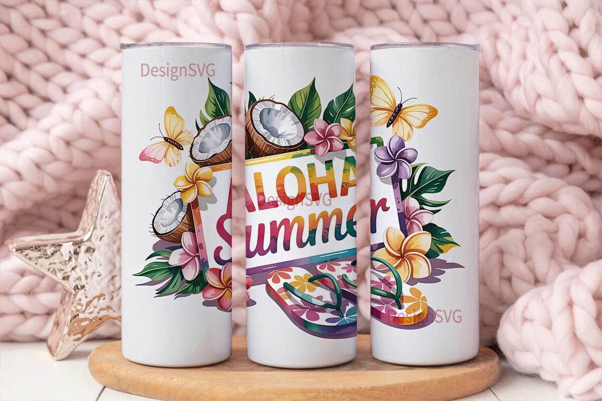 Aloha Summer 20oz Tumbler Wrap