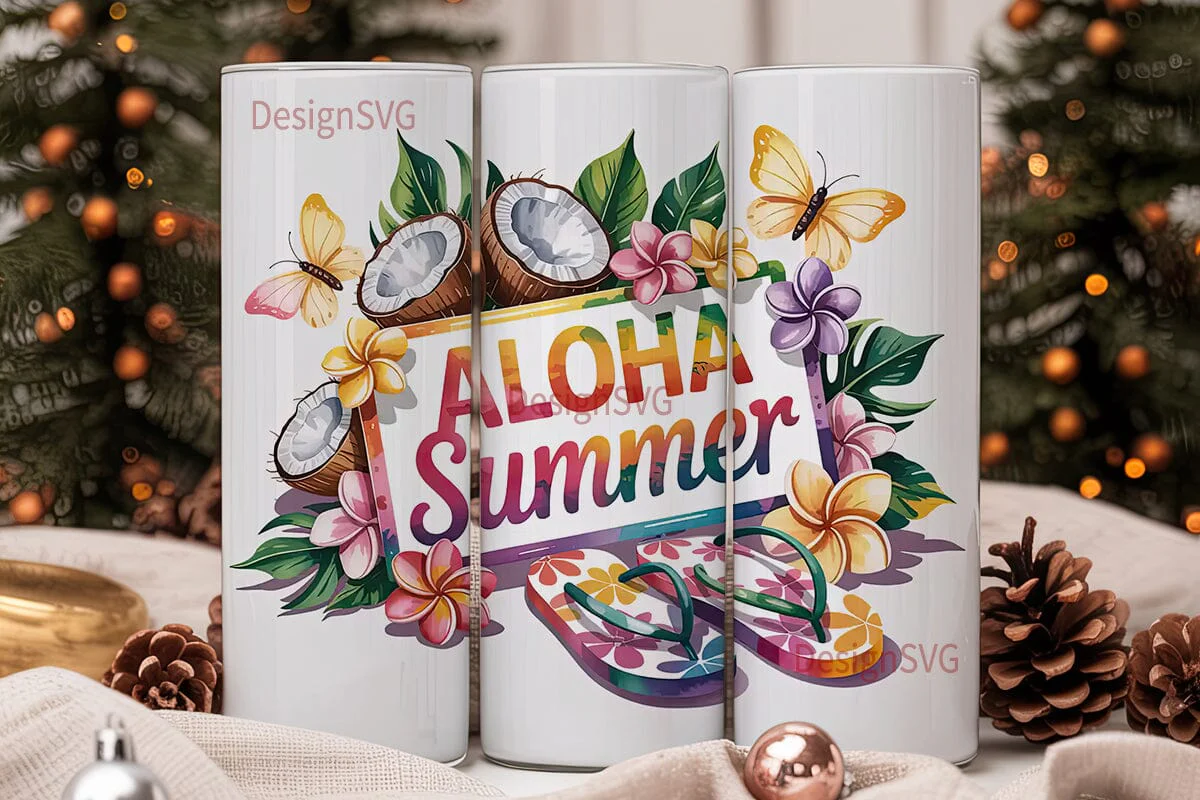 Aloha Summer 20oz Tumbler Wrap - Image 2