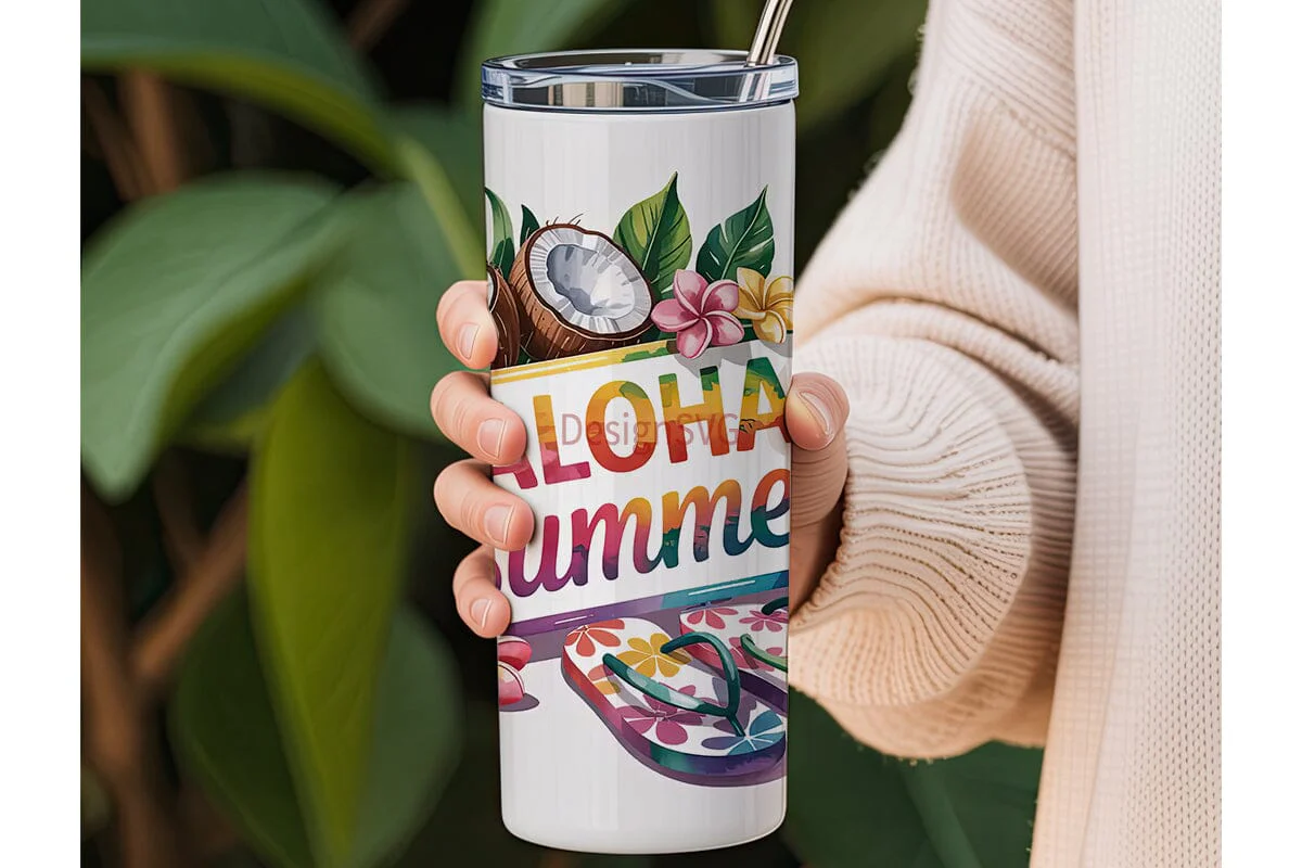 Aloha Summer 20oz Tumbler Wrap - Image 3