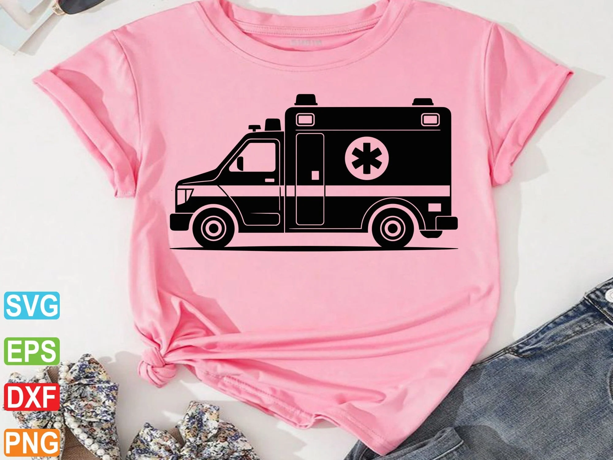 Ambulance SVG, Ambulance Silhouette, Ambulance Cut Files - Image 2