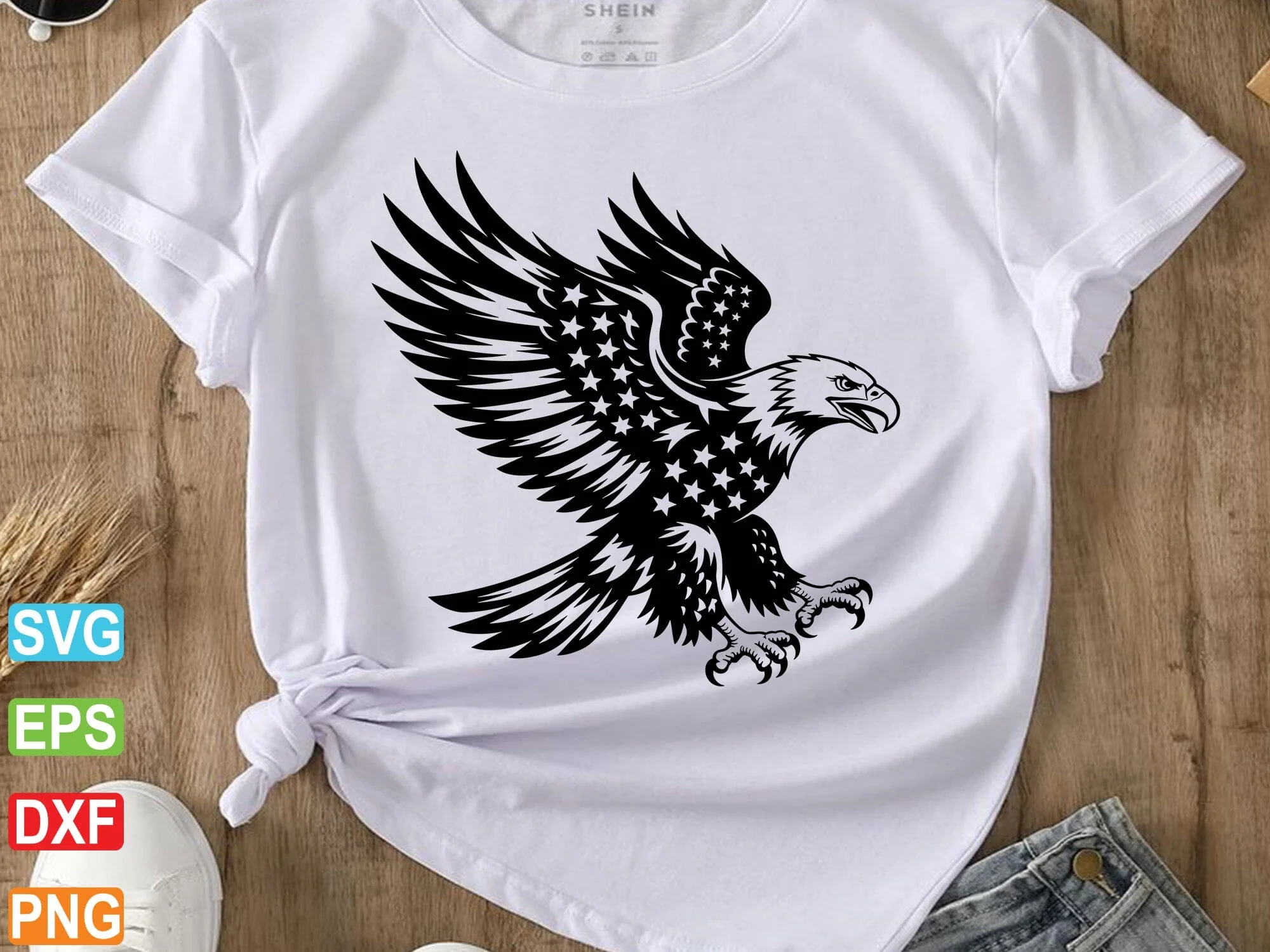 American Eagle Flag SVG, Distressed American - Image 4