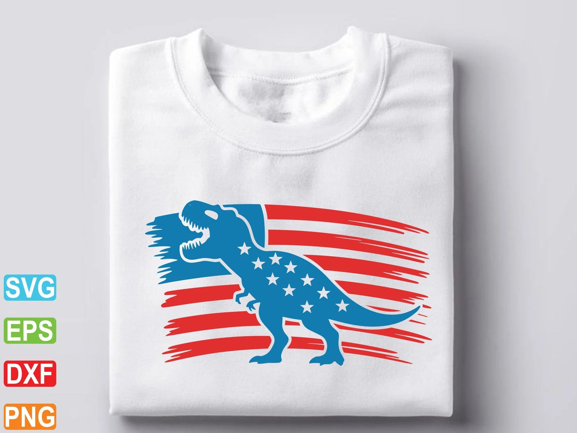 American Flag Dinosaur SVG PNG, 4th of July - Image 2