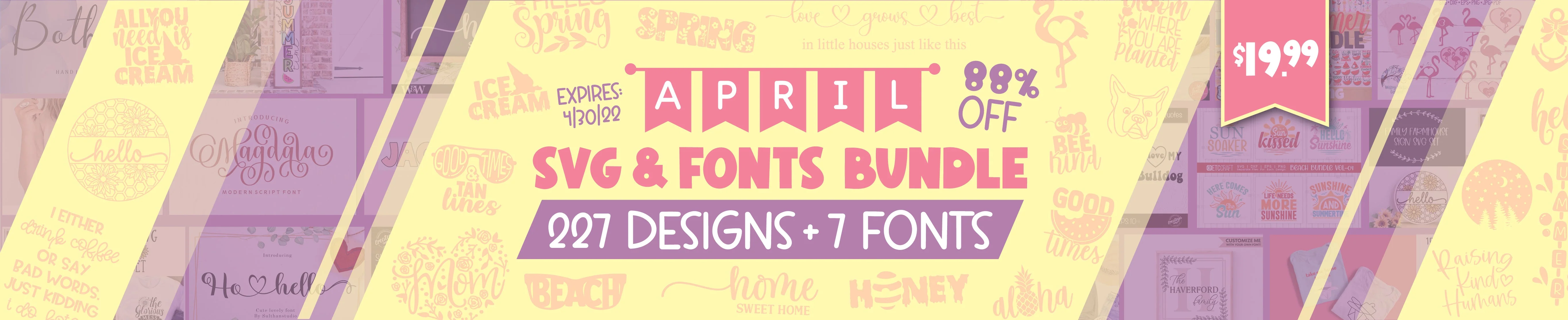 April SVG and Fonts Bundle - Image 2