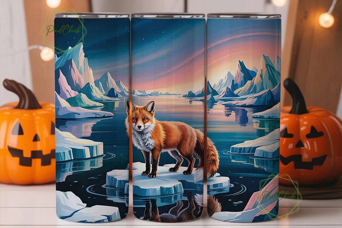 Arctic Fox Twilight 20oz Tumbler Wrap - Image 2