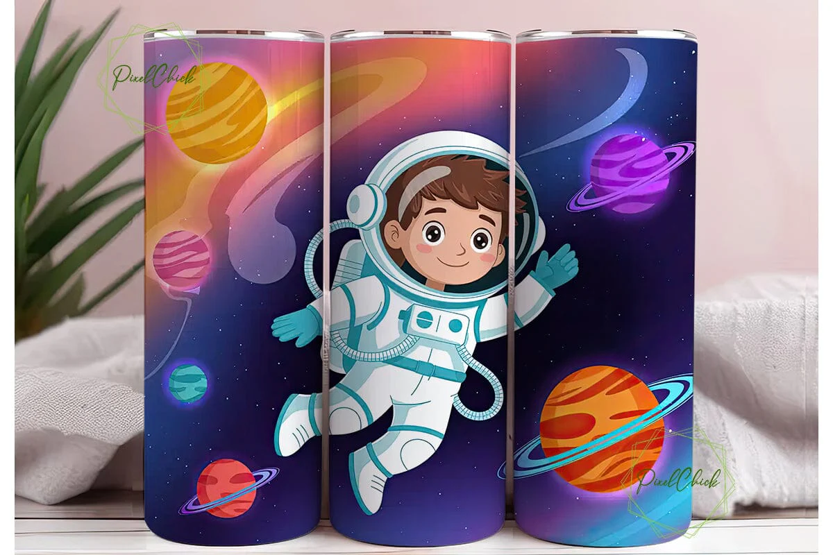 Astronaut Space Adventure Tumbler Wrap - Image 3