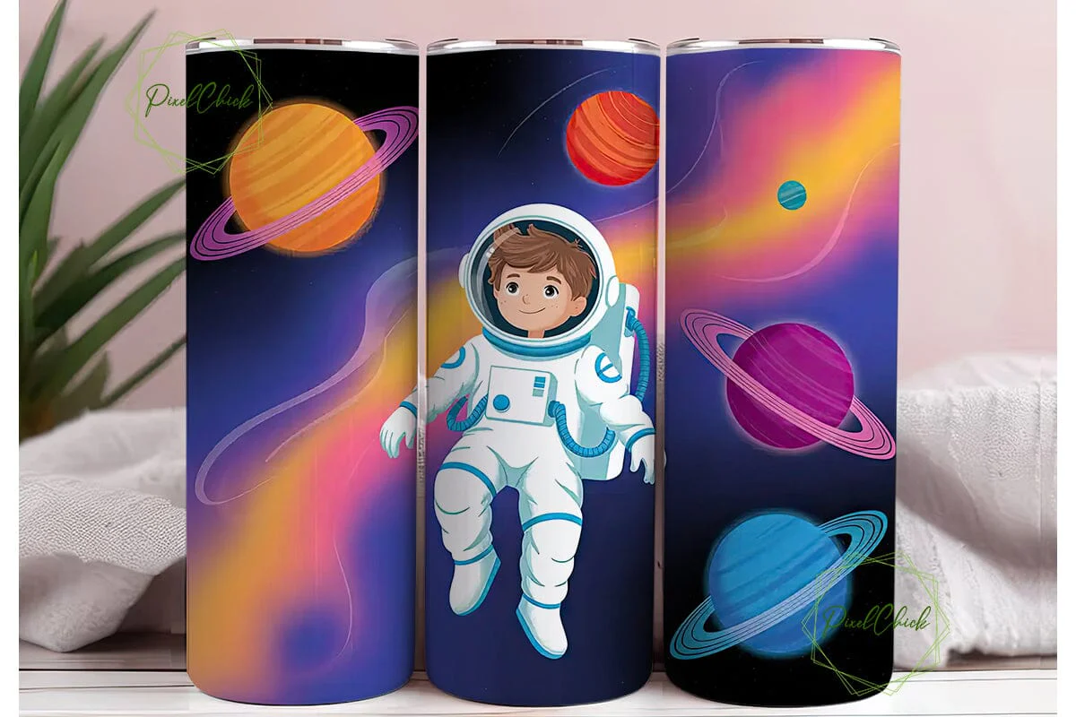 Astronaut Space Adventure Tumbler Wrap - Image 3