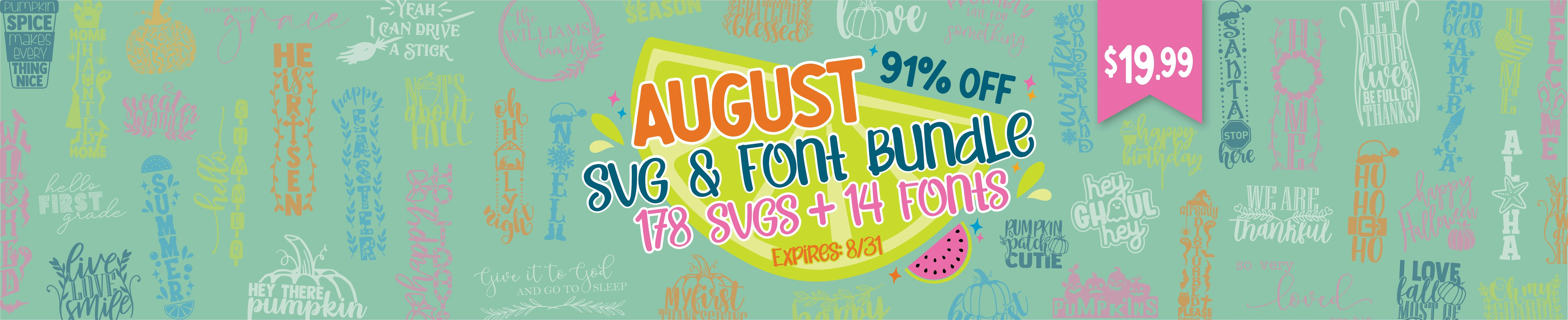 August 2021 SVG and Font Bundle - Image 2