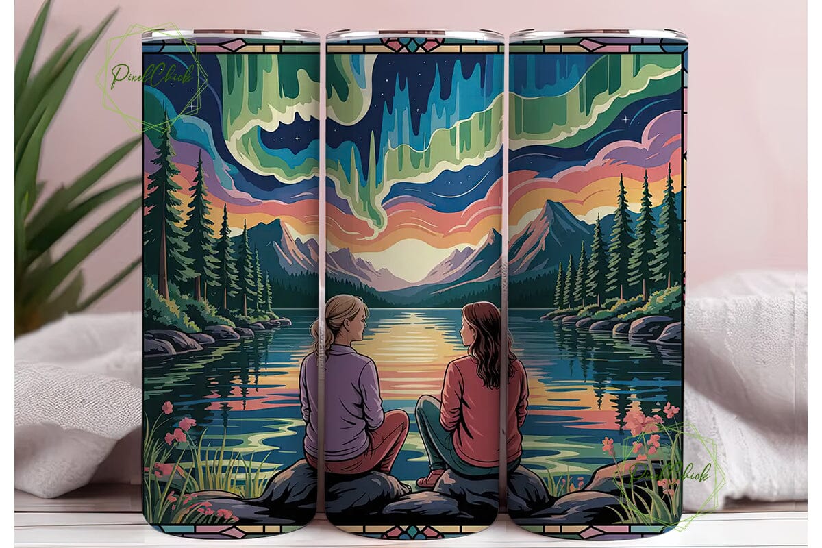 Aurora Borealis Stained Glass Tumbler - Image 3