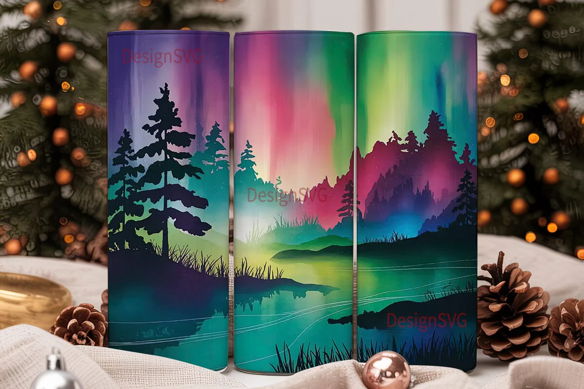 Aurora Borealis Tumbler Wrap - Image 2
