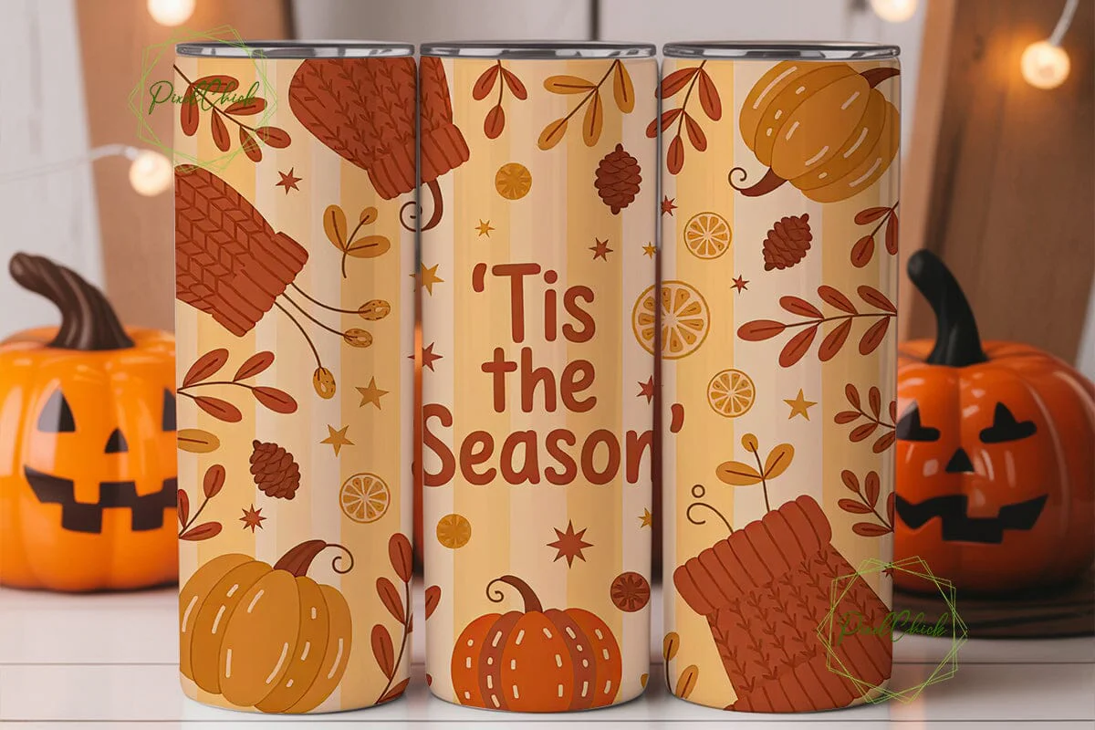 Autumn Cozy Vibes Tumbler Wrap - Image 3