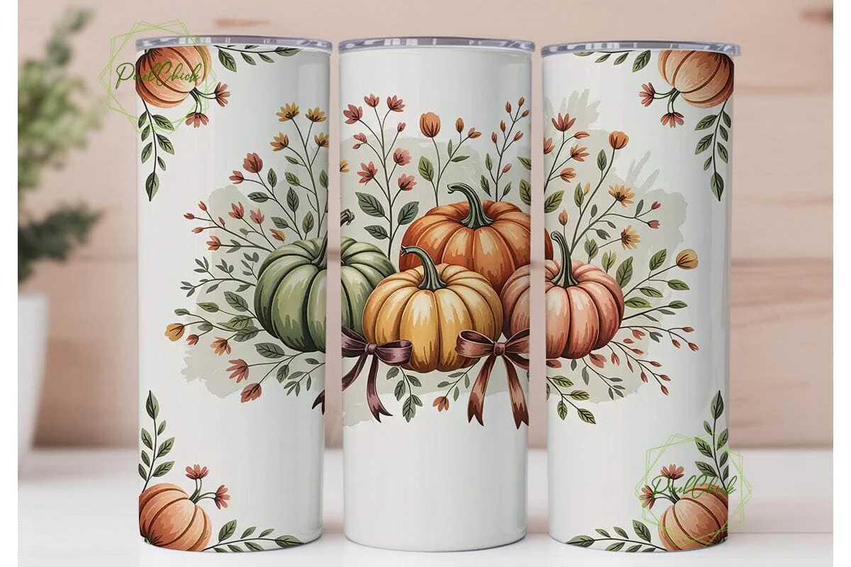 Autumn Pumpkin Spice 20oz Tumbler Wrap - Image 2