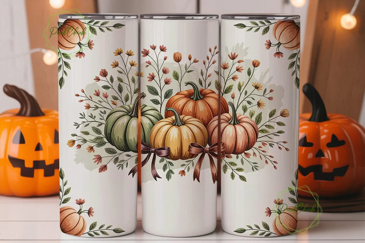 Autumn Pumpkin Spice 20oz Tumbler Wrap - Image 3