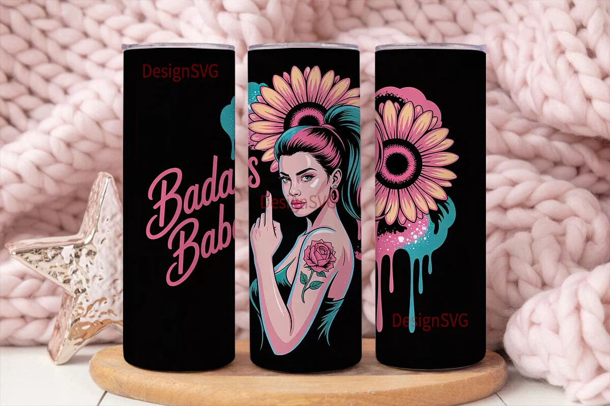Badass Babe 20oz Tumbler Wrap