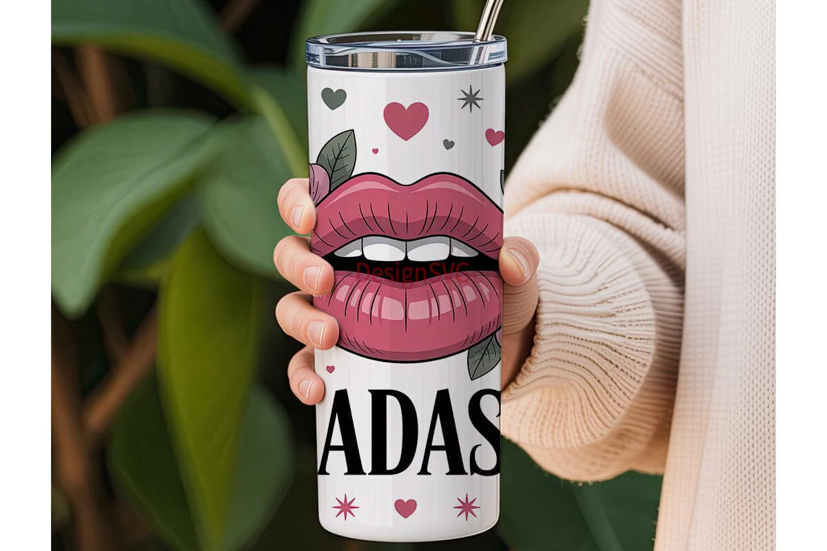 Badass Lips 20oz Tumbler Wrap - Image 3