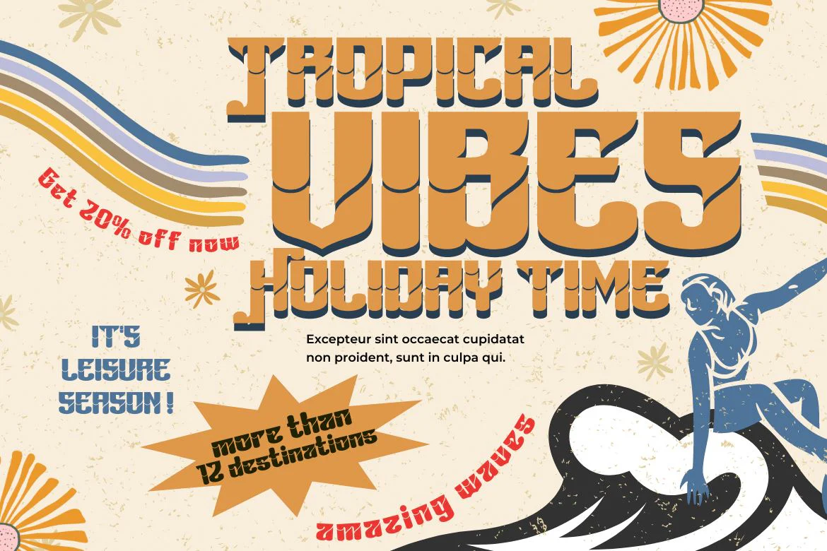 Bahiyoh | Groovy Retro Font - Image 8