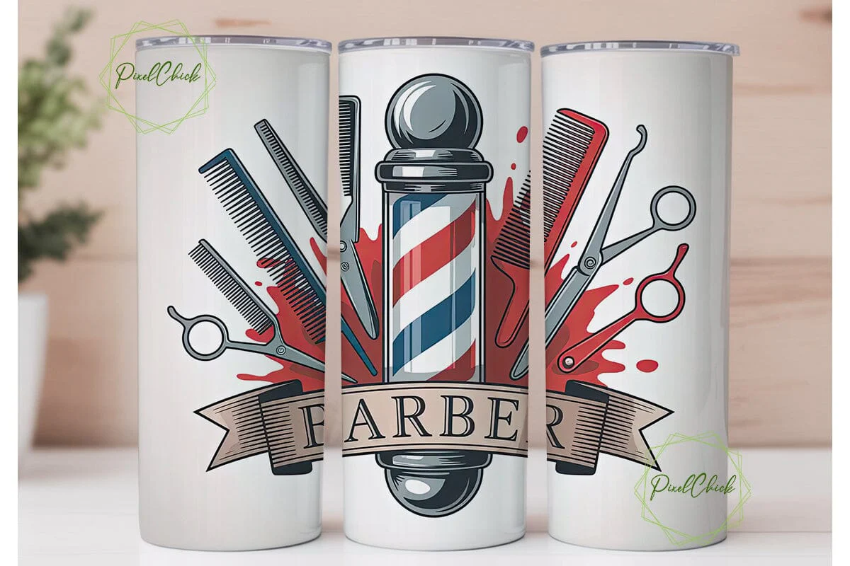 Barber Shop 20oz Tumbler Wrap