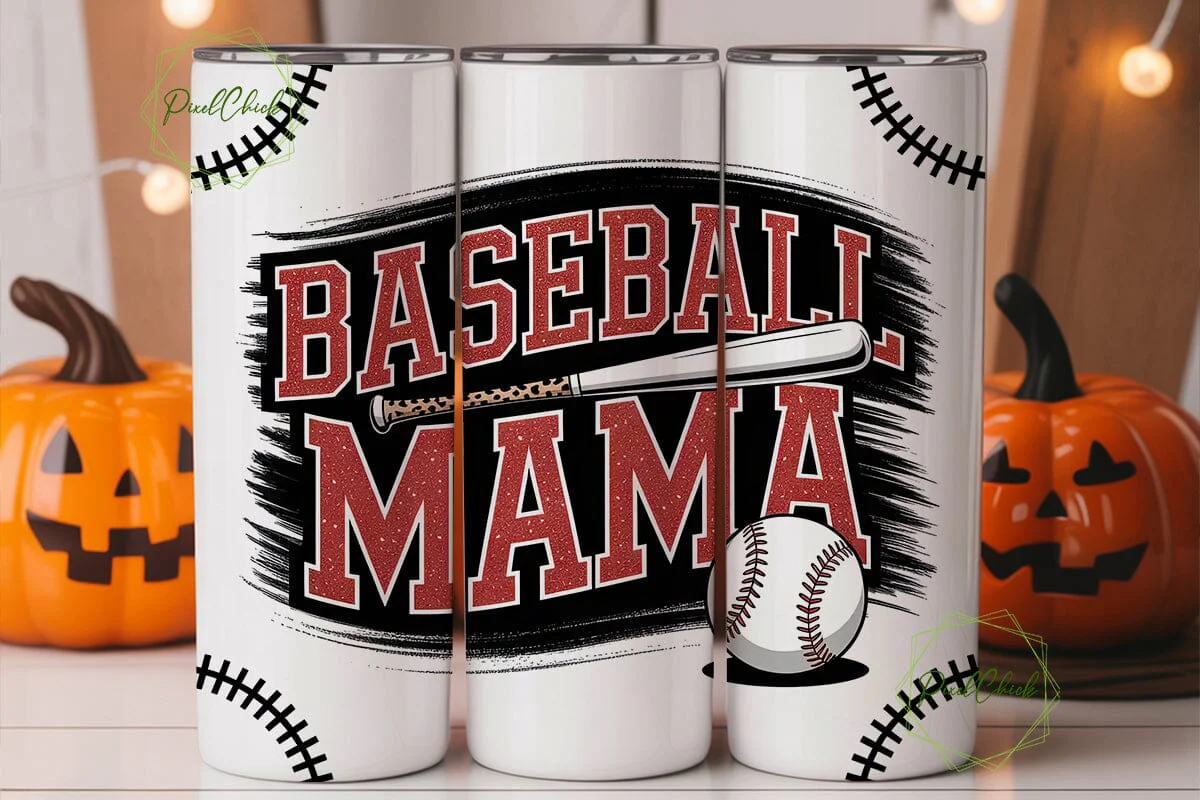Baseball Mama 20oz Tumbler Wrap - Image 3