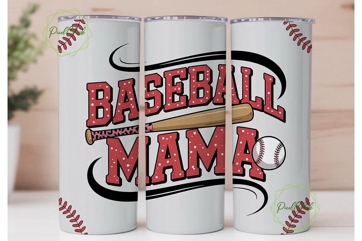 Baseball Mama 20oz Tumbler Wrap - Image 2