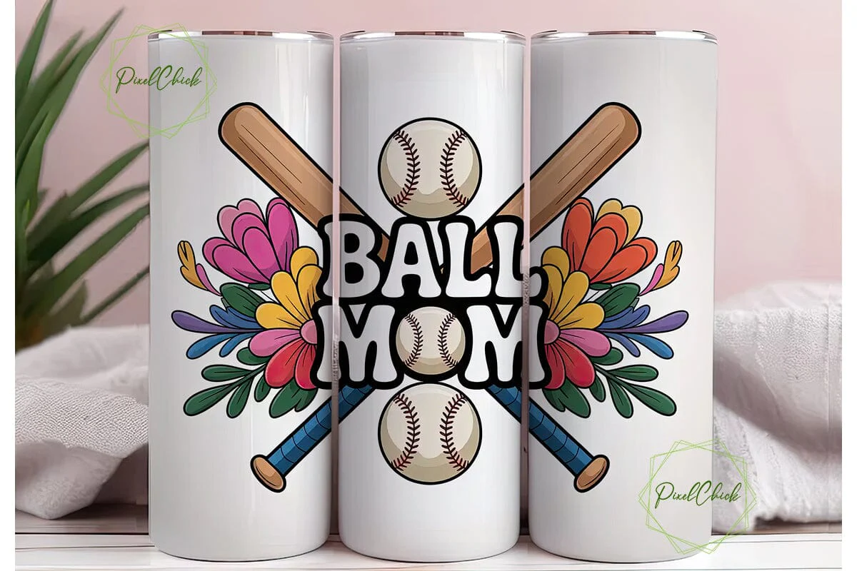 Baseball Mom 20oz Tumbler Wrap - Image 3