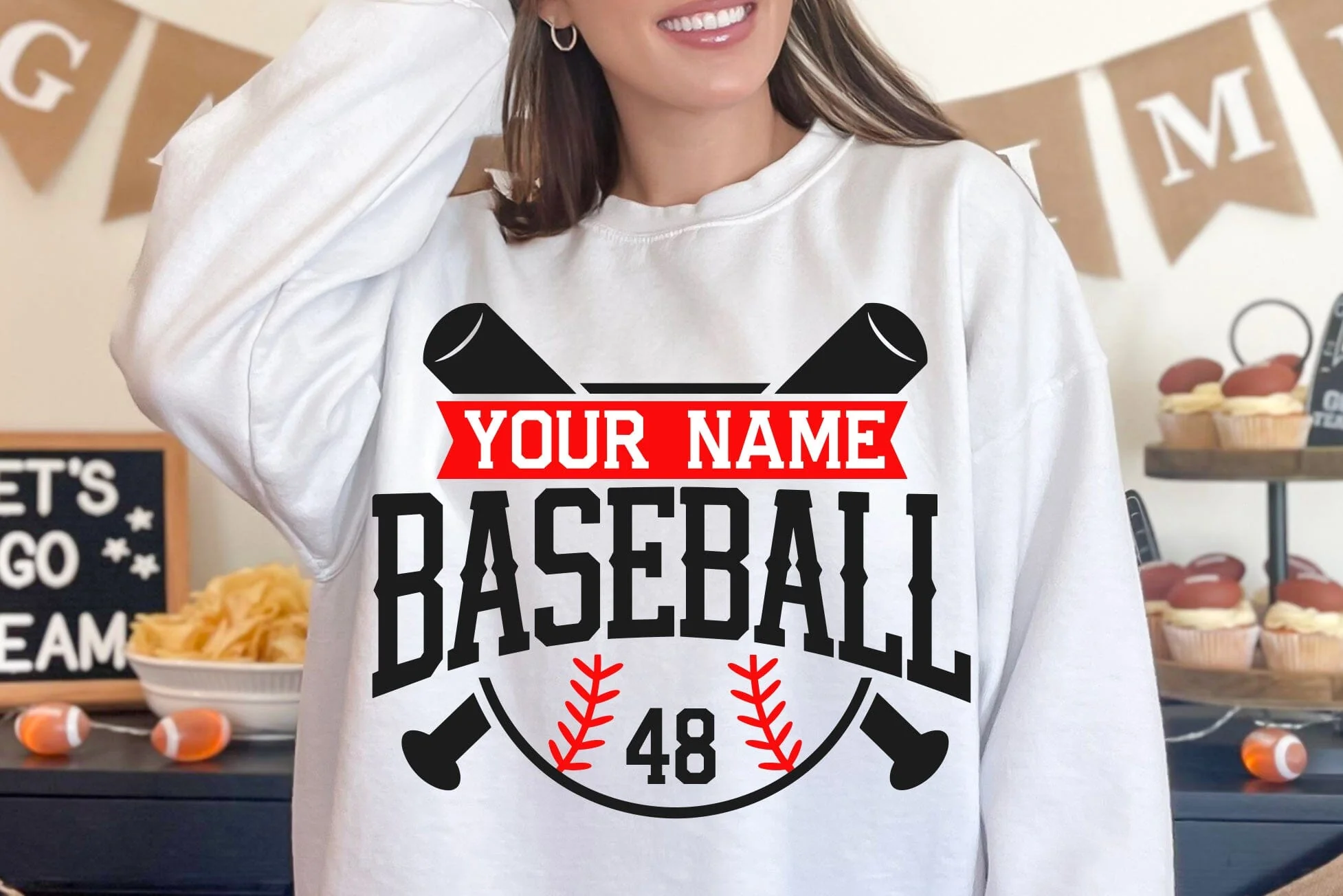 Baseball team template svg, Baseball logo design, Mascot Baseball svg, Baseball Mom, Baseball Dad svg - Image 2