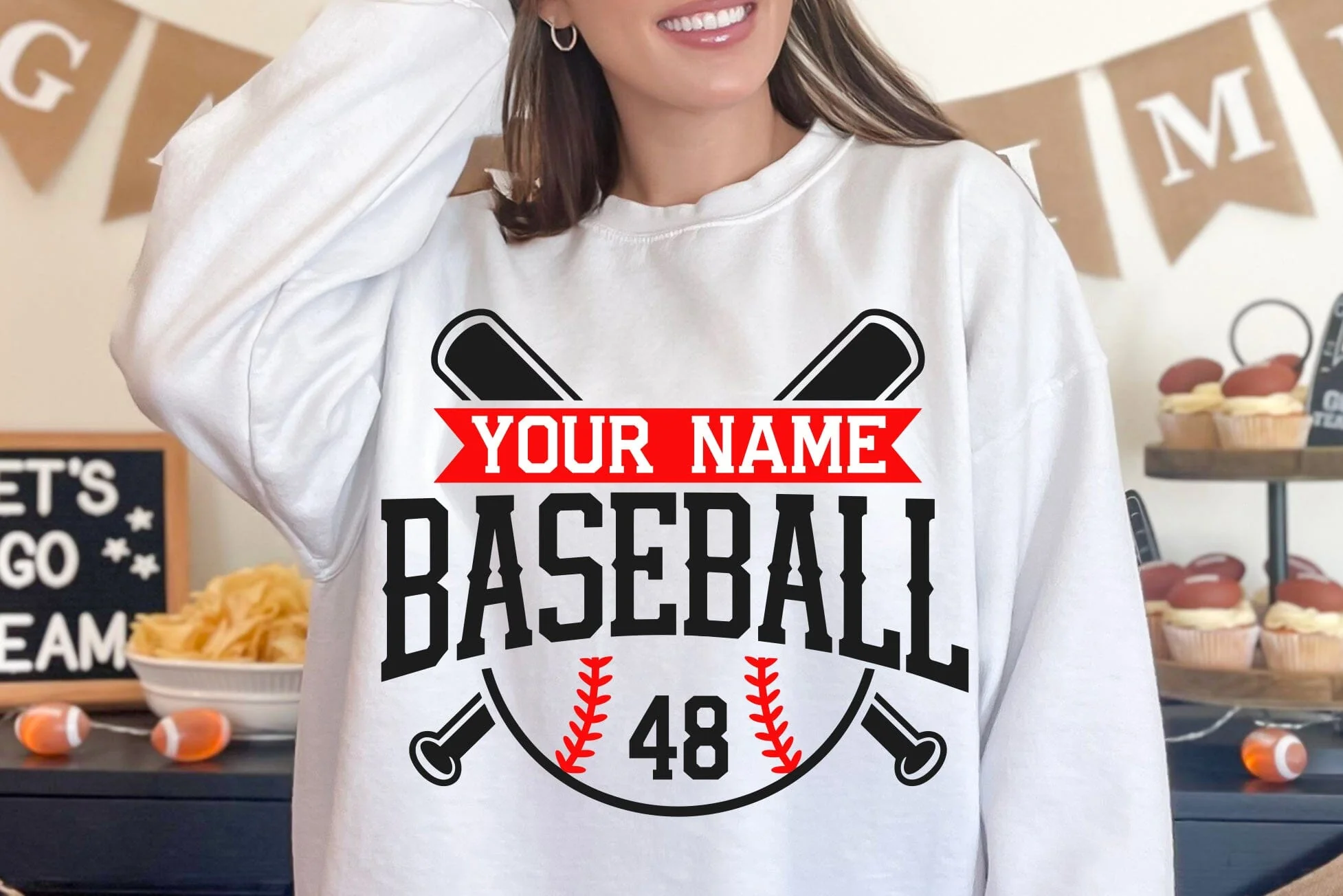 Baseball team template svg, Baseball logo design, Mascot Baseball svg, Baseball Mom, Baseball Dad svg - Image 3