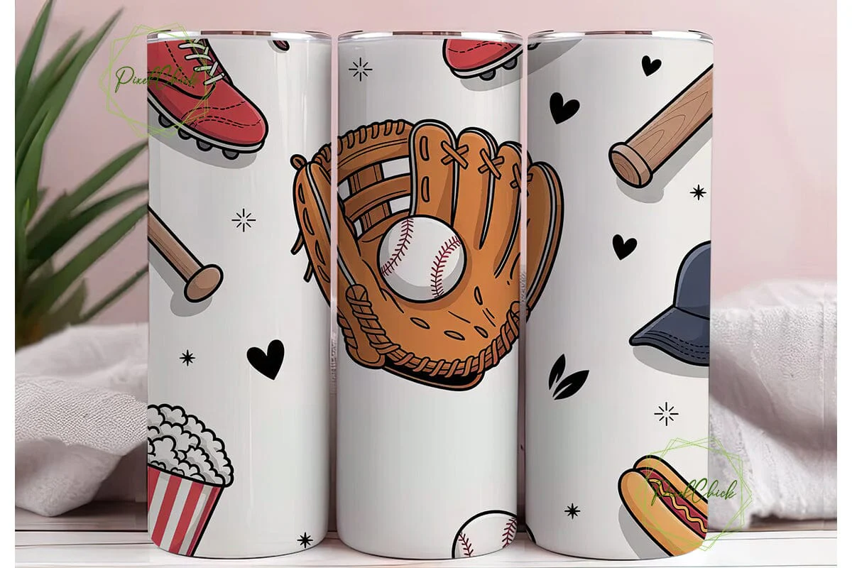 Baseball Tumbler Wrap 20oz