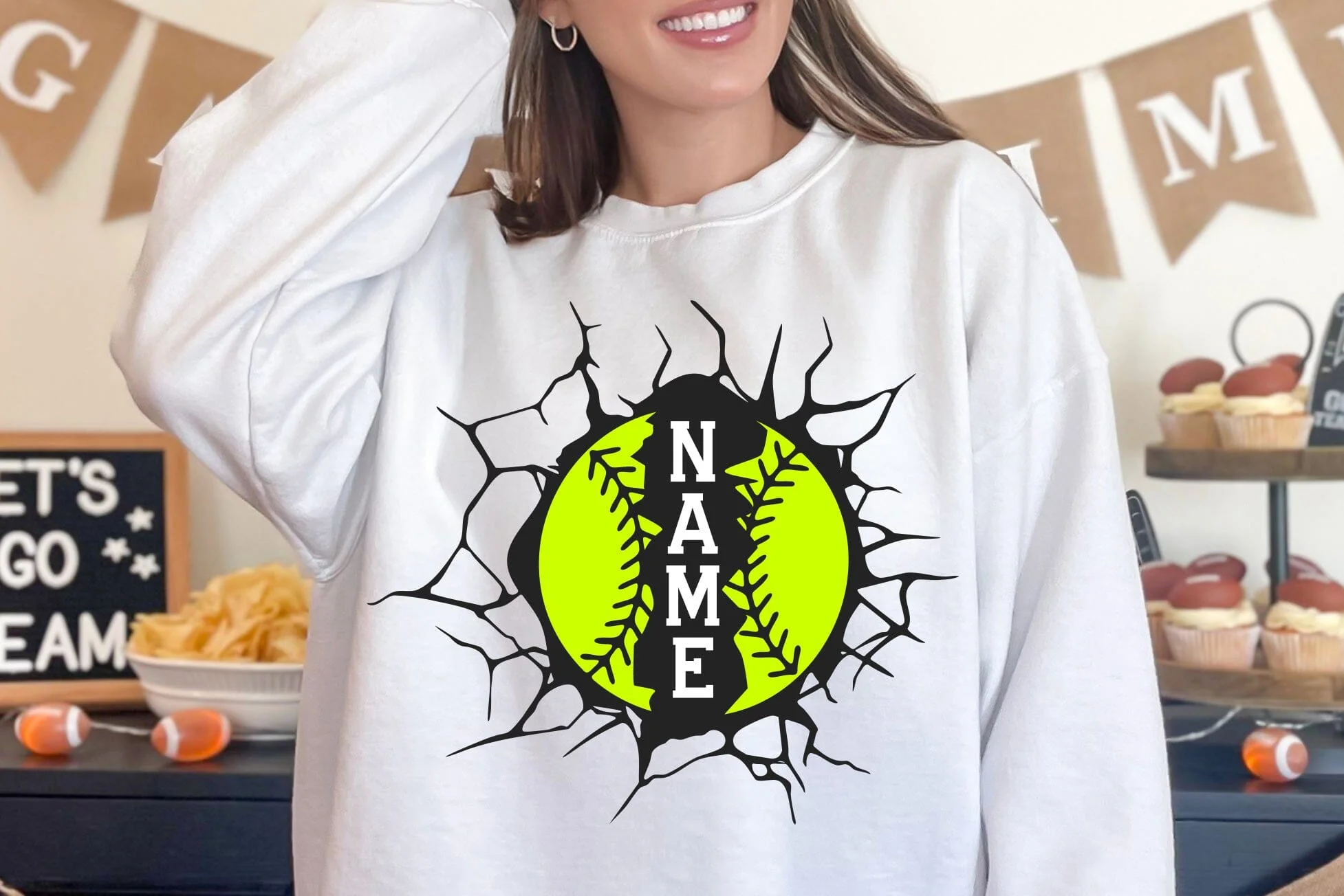 Basketball Name Svg, Soccer Ball Name, Softball Name, Volleyball Name, Baseball Name, Pickleball Name, Team Name Svg, Sports Svg - Image 5