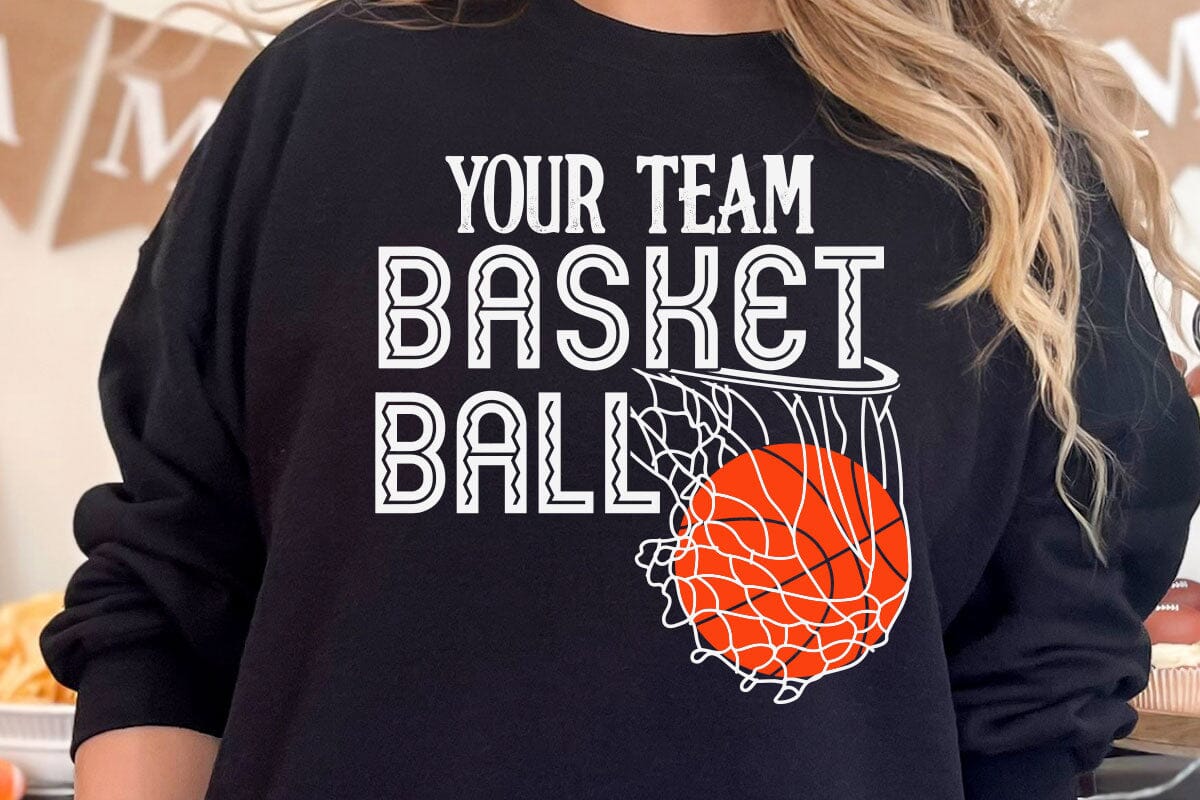 Basketball Team Svg, Team Shirts, Basketball Svg Designs, Basketball Svg, Svg Designs, Basketball Logo, Svg for Cricut, Basketball Mom Svg - Image 3