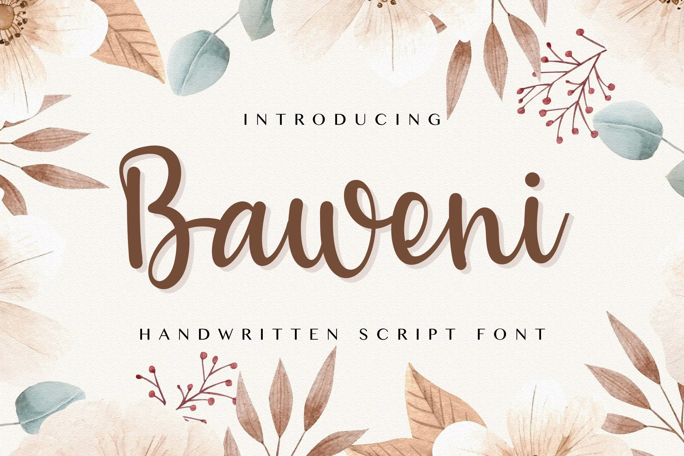 Baweni - Handwritten Script Font
