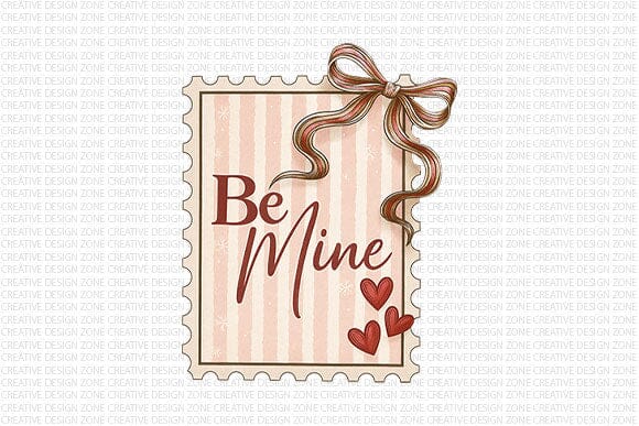 Be Mine Valentine Gift Tag PNG