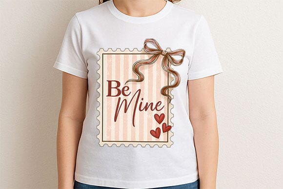 Be Mine Valentine Gift Tag PNG - Image 2