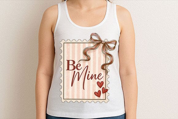 Be Mine Valentine Gift Tag PNG - Image 3