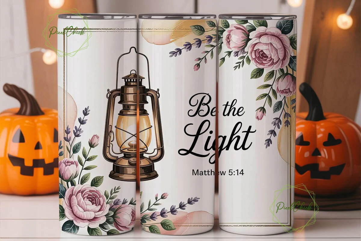 Be The Light Tumbler Wrap PNG - Image 3