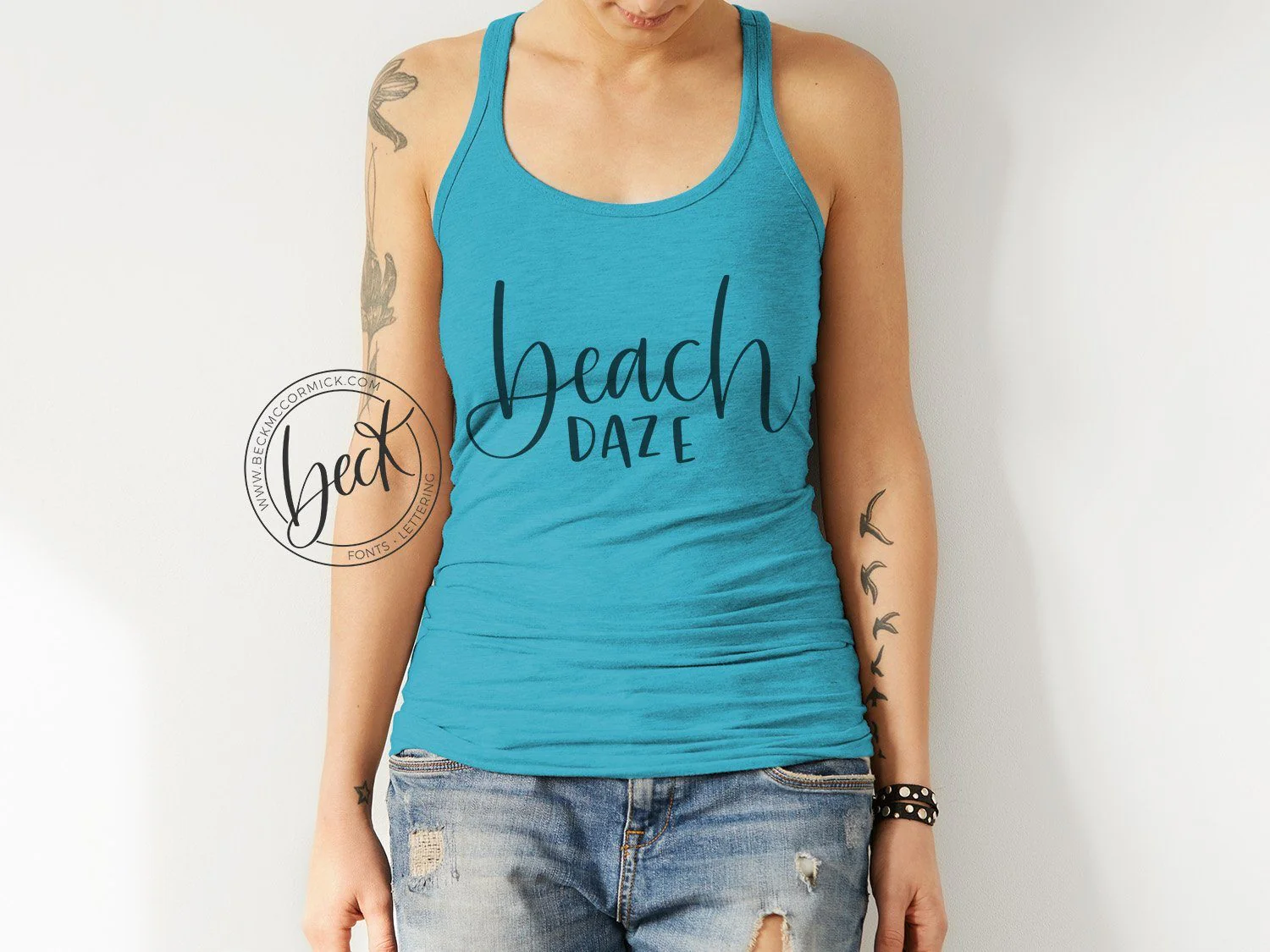 Beach Daze - Handlettered SVG File - Image 2