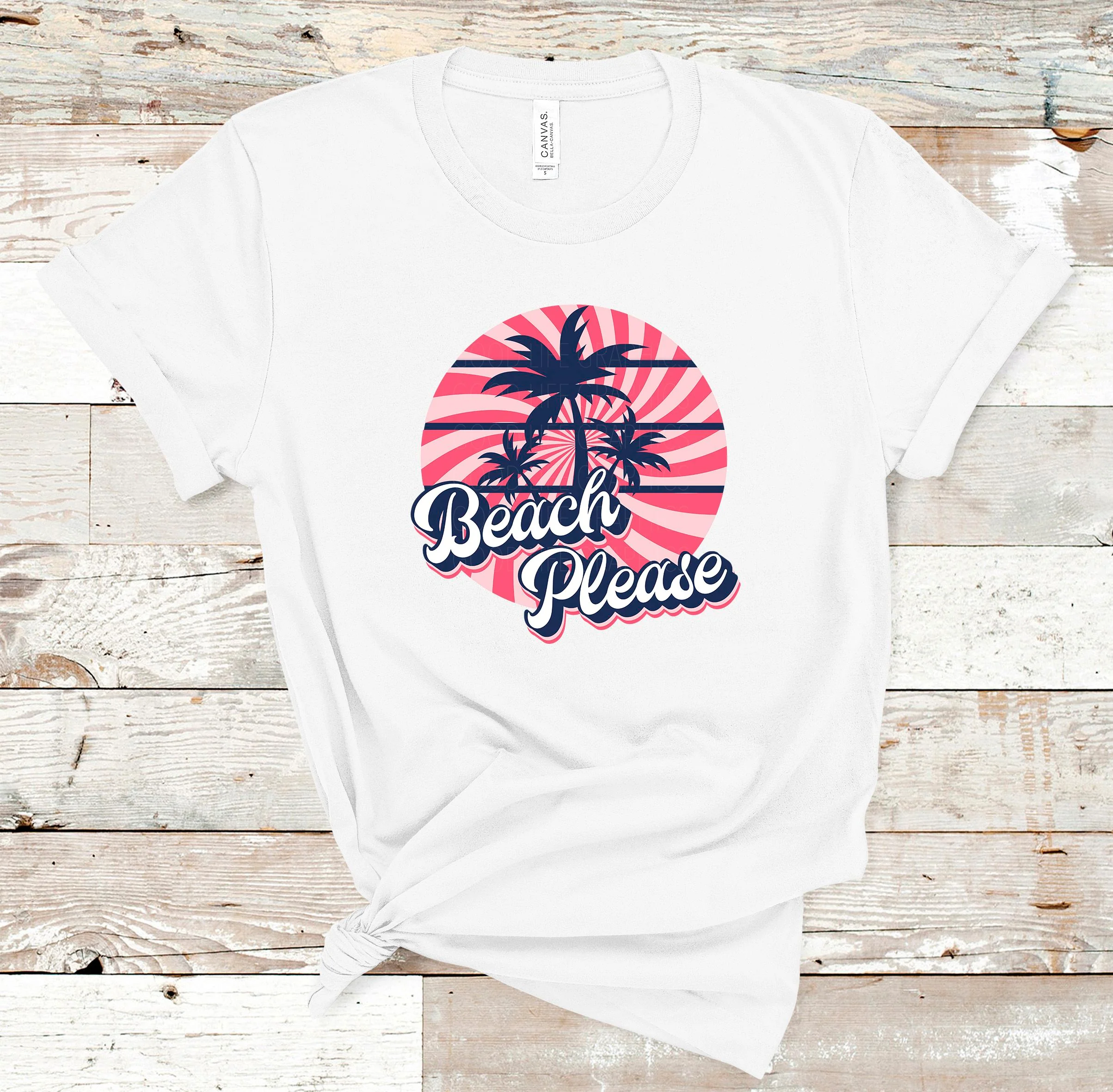 Beach Please Retro Summer PNG
